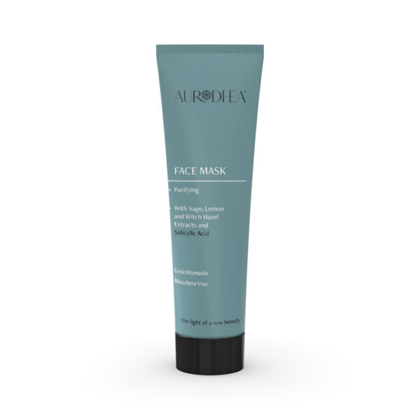 masque visage purifiant à l’acide salycilique — 50 ml | enrichi en extraits de sauge, citron et hamamélis